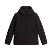 Zwarte Gewatteerde Jas Stijlvol Ontwerp Woolrich , Black , Heren