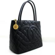 Pre-owned Leather chanel-bags Chanel Vintage , Black , Dames