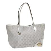 Pre-owned Canvas totes Gucci Vintage , Gray , Dames