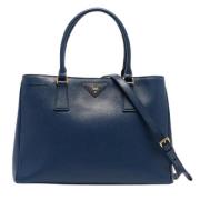 Pre-owned Leather totes Prada Vintage , Blue , Dames