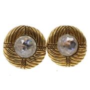 Pre-owned Metal earrings Chanel Vintage , Yellow , Dames