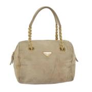 Pre-owned Suede prada-bags Prada Vintage , Beige , Dames