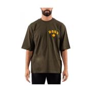 Casual Katoenen T-shirt Dsquared2 , Green , Heren