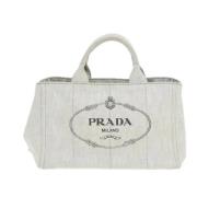 Pre-owned Canvas totes Prada Vintage , Gray , Dames