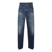 Fold Detail Jeans Victoria Beckham , Blue , Dames