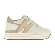 Casual Sneakers voor Mannen en Vrouwen Hogan , Beige , Dames