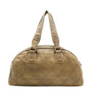 Pre-owned Leather totes Chanel Vintage , Brown , Dames