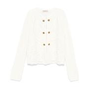 Witte Jassen voor Vrouwen Twinset , White , Dames