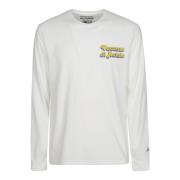 Gedrukt Katoenen T-shirt met Lange Mouwen MC2 Saint Barth , White , He...