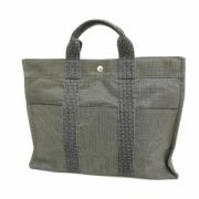 Pre-owned Canvas totes Hermès Vintage , Gray , Dames