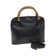 Pre-owned Leather gucci-bags Gucci Vintage , Black , Dames