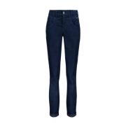 Blauwe Carrie Fijne Corduroy Broek Red Button , Blue , Dames