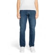 Blauwe Effen Heren Jeans Rits Sluiting Jack & Jones , Blue , Heren