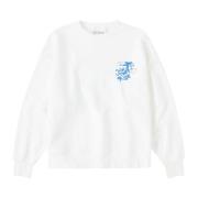 Artwork Sweatshirt Closed , White , Dames