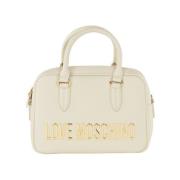 Grijze PU Schoudertas Love Moschino , White , Dames