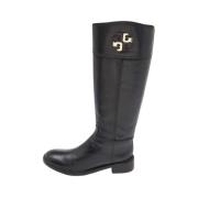 Stijlvolle Leren Laarzen voor Vrouwen Tory Burch , Black , Dames