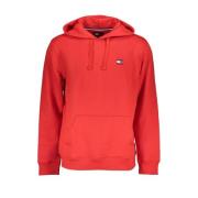 Rode Hoodie van Katoen met Logo Tommy Hilfiger , Red , Heren