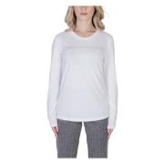 Witte Katoenen T-shirt Vrouwen Herfst/Winter Armani Exchange , White ,...