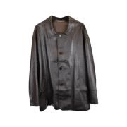 Pre-owned Leather outerwear Fendi Vintage , Brown , Heren