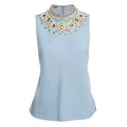 Pre-owned Fabric tops Moschino Pre-Owned , Blue , Dames