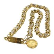 Pre-owned Metal belts Chanel Vintage , Yellow , Dames