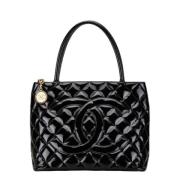 Pre-owned Leather totes Chanel Vintage , Black , Dames