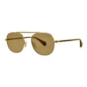 Goud Duglas Flat Zonnebril Garrett Leight , Yellow , Unisex