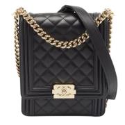 Pre-owned Leather chanel-bags Chanel Vintage , Black , Dames