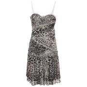 Pre-owned Silk dresses Dolce & Gabbana Pre-owned , Gray , Dames