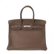 Pre-owned Leather handbags Hermès Vintage , Brown , Dames