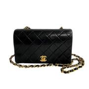 Pre-owned Leather chanel-bags Chanel Vintage , Black , Dames