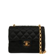 Pre-owned Satin chanel-bags Chanel Vintage , Black , Dames