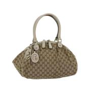 Pre-owned Canvas handbags Gucci Vintage , Beige , Dames