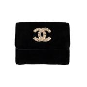 Pre-owned Fabric wallets Chanel Vintage , Black , Dames