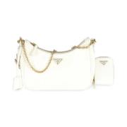 Pre-owned Leather crossbody-bags Prada Vintage , Beige , Dames