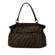 Pre-owned Canvas shoulder-bags Fendi Vintage , Brown , Dames