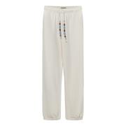 Witte katoenen sweatpants met kraaldetails Alanui , White , Heren