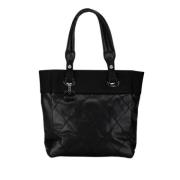 Pre-owned Leather totes Chanel Vintage , Black , Dames