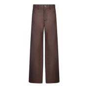 Bruine Wijde Broek Urban Stijl Séfr , Brown , Heren