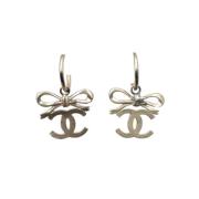 Pre-owned Fabric earrings Chanel Vintage , Yellow , Dames