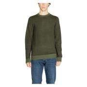 Groene Gebreide Ronde Hals Trui Mannen Jack & Jones , Green , Heren