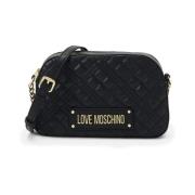 Gewatteerde PU Schoudertas Love Moschino , Black , Dames