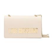 Grijze PU Leren Tas Love Moschino , White , Dames