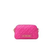 Gewatteerde PU Schoudertas Love Moschino , Pink , Dames