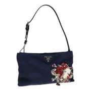 Pre-owned Nylon shoulder-bags Prada Vintage , Blue , Dames