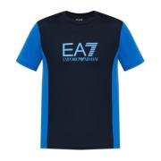 T-shirt met bedrukt logo Emporio Armani EA7 , Blue , Heren