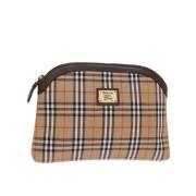 Pre-owned Canvas clutches Burberry Vintage , Beige , Dames