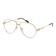 Gouden Optische Pilotstijl Zonnebril Cartier , Yellow , Unisex