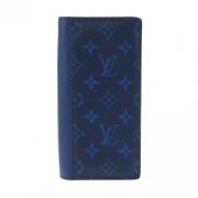 Pre-owned Leather wallets Louis Vuitton Vintage , Blue , Heren