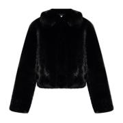 Faux Fur Lena Stand Studio , Black , Dames